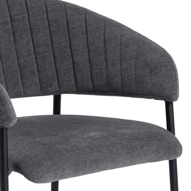 Lot de 2 chaises contemporaines en tissu ANNIE