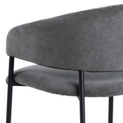 Lot de 2 chaises contemporaines en tissu ANNIE