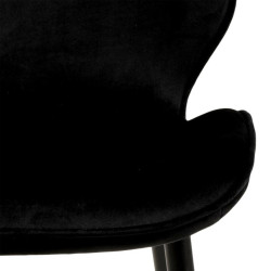 Lot de 2 chaises design en velours noir FEMAL