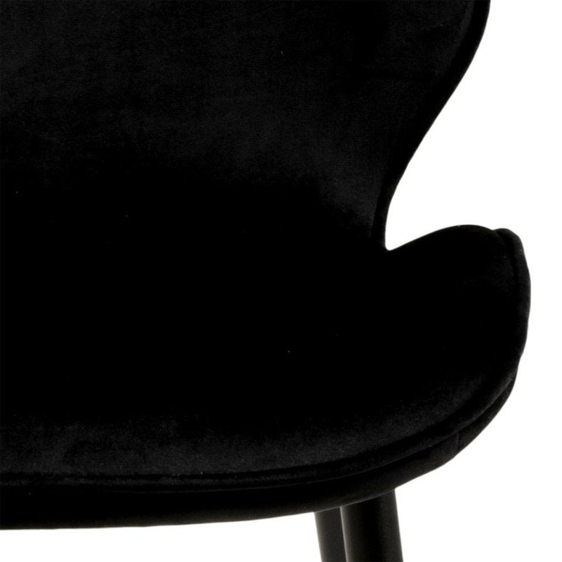 Lot de 2 chaises design en velours noir FEMAL
