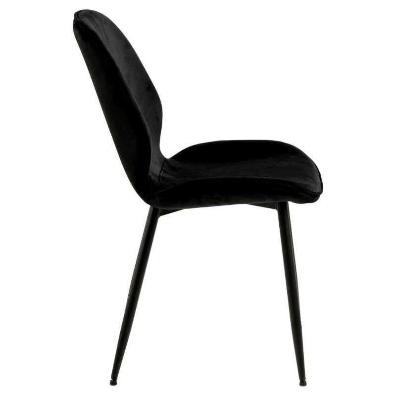 Lot de 2 chaises design en velours noir FEMAL
