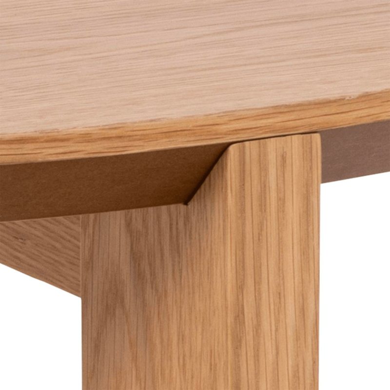 Table basse ronde 90cm en bois de chêne PLAKINE