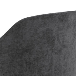 Chaise avec accoudoirs en tissu gris ZOELA