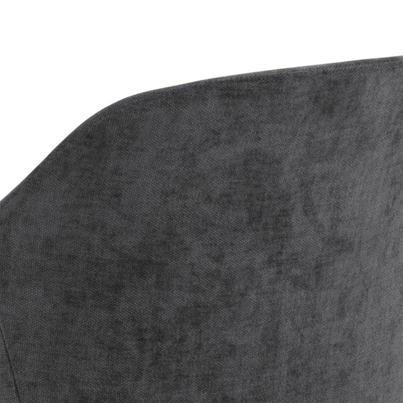 Chaise avec accoudoirs en tissu gris ZOELA