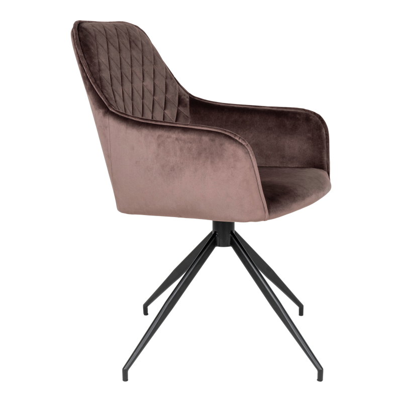 Chaise de salle à manger en velours pivotante HARIBO