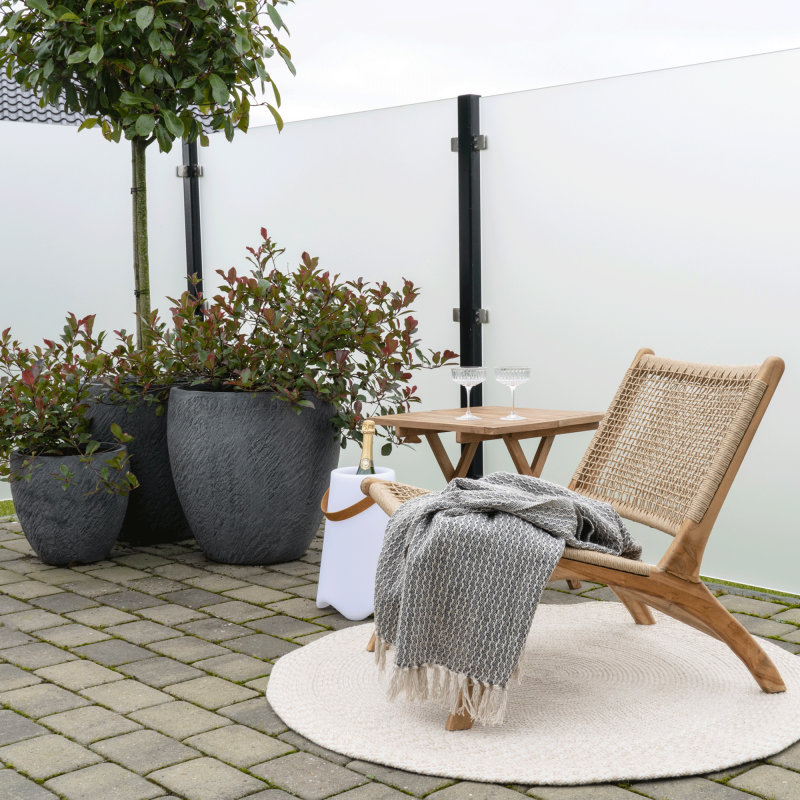 Chaise en teck et en rotin naturel HOPALE