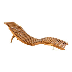 Chaise longue en teck LANZA