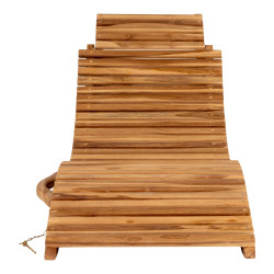 Chaise longue en teck LANZA