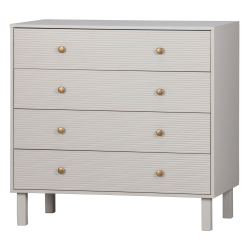 Commode moderne en bois de pin et métal grise MADO