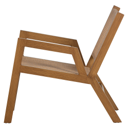Chaise relaxant extérieur en aluminium naturel INGO