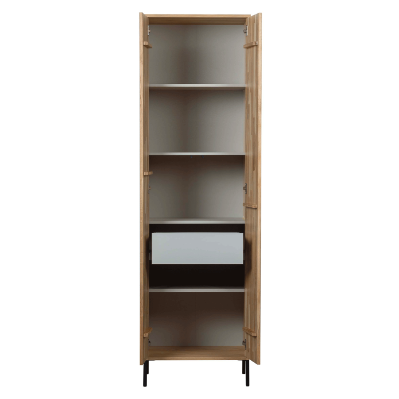 Grande armoire haute en bois de chêne naturel MAY