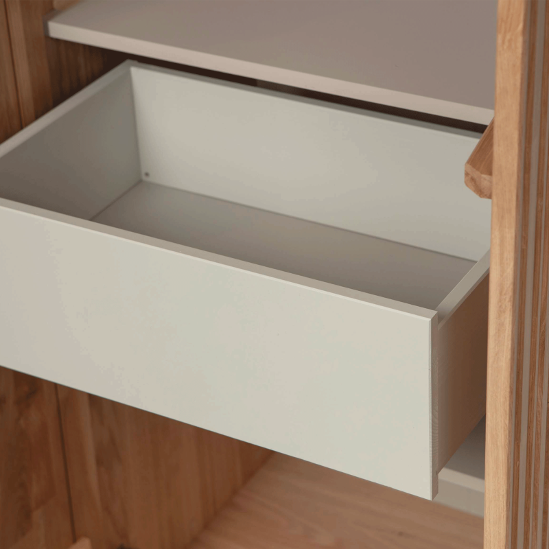 Grande armoire haute en bois de chêne naturel MAY
