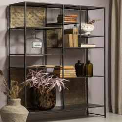 Etagère en métal noir au look antique VAUGH