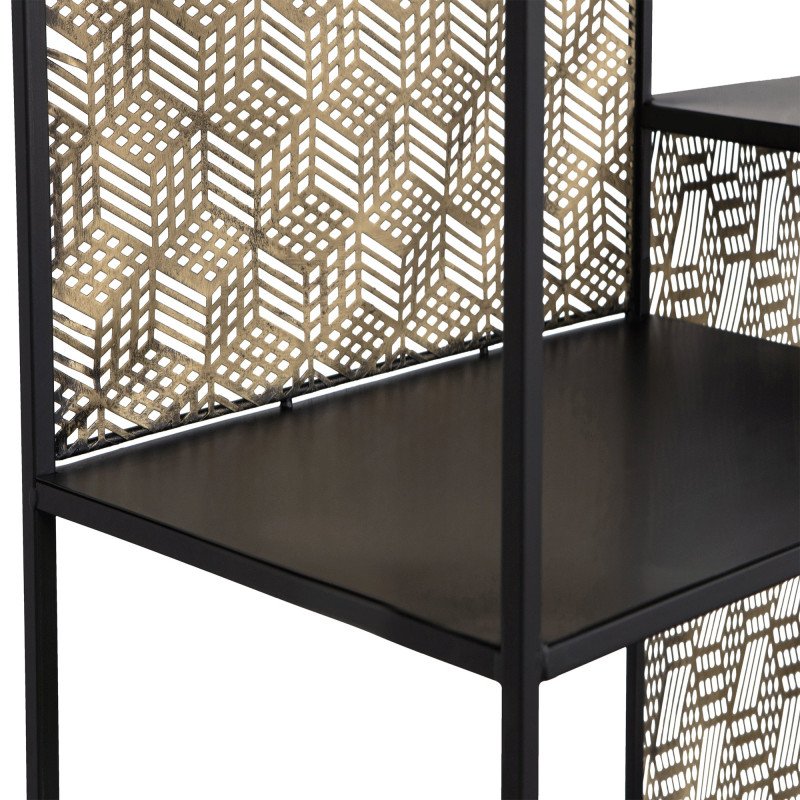 Etagère en métal noir au look antique VAUGH