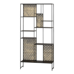 Etagère en métal noir au look antique VAUGH