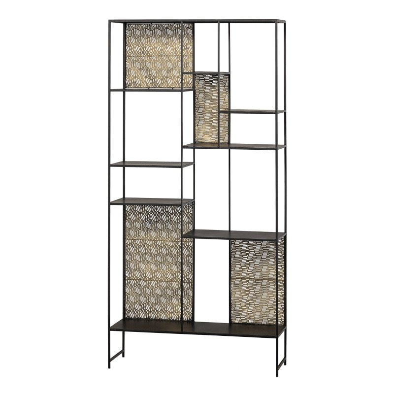 Etagère en métal noir au look antique VAUGH