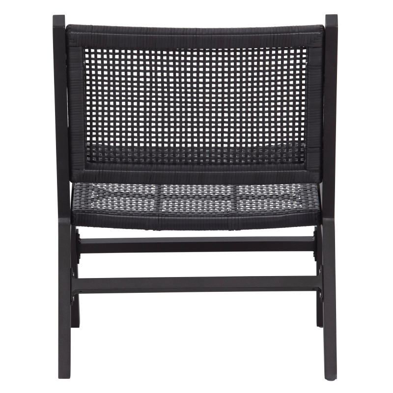 Fauteuil relax int/ext en aluminium noir HAZARD