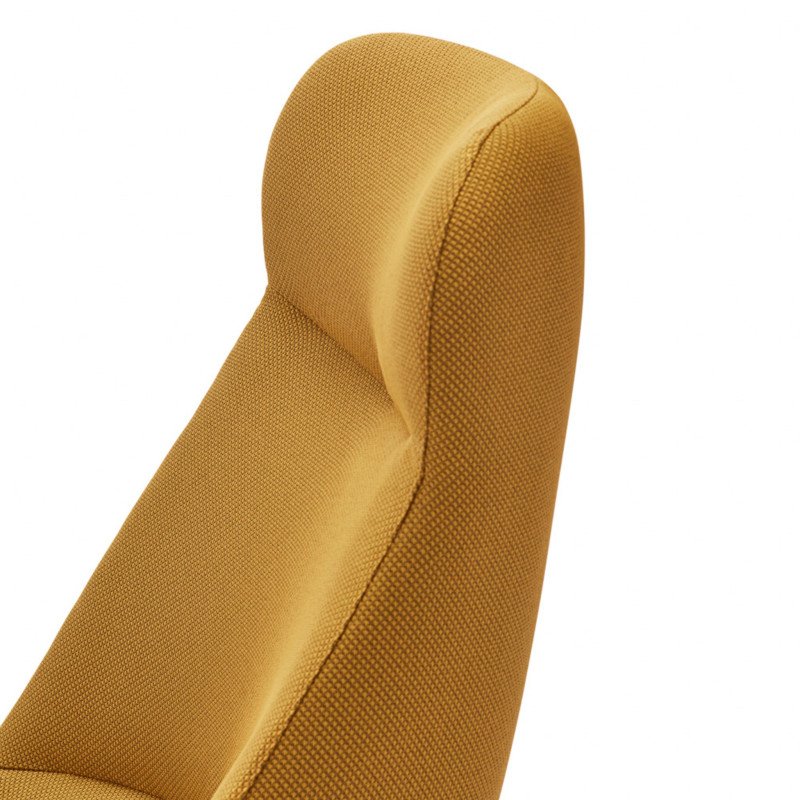 Fauteuil haut en tissu et métal avec accoudoirs DINS