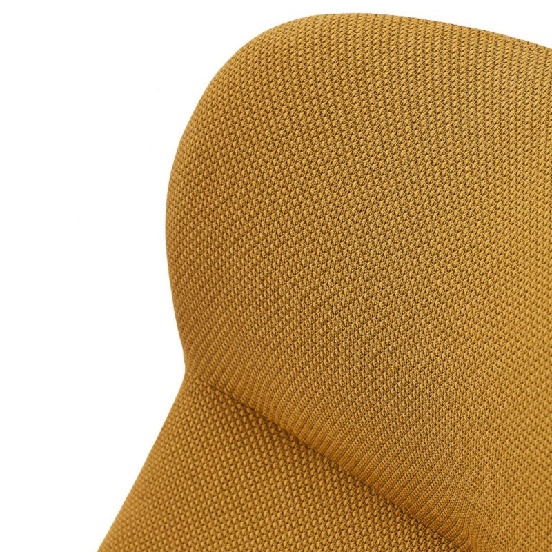 Fauteuil haut en tissu et métal avec accoudoirs DINS