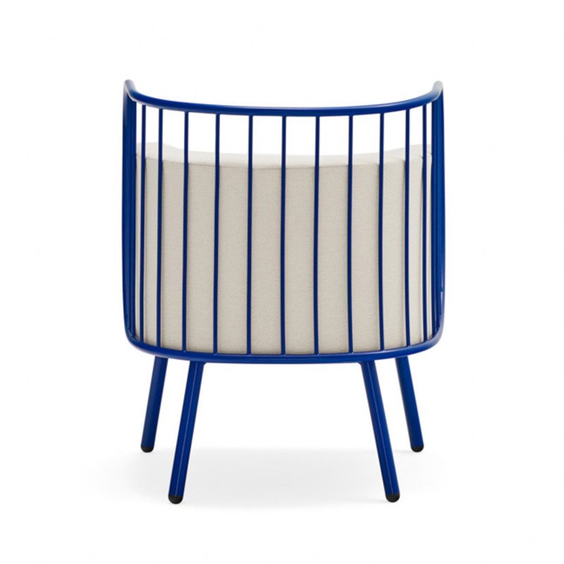 Fauteuil contemporain en tissu et métal NABI