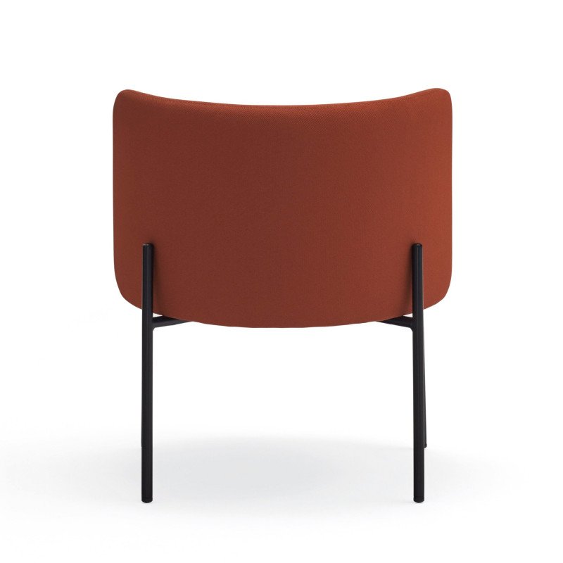 Chaise en tissu et métal avec dossier arrondi MOGI