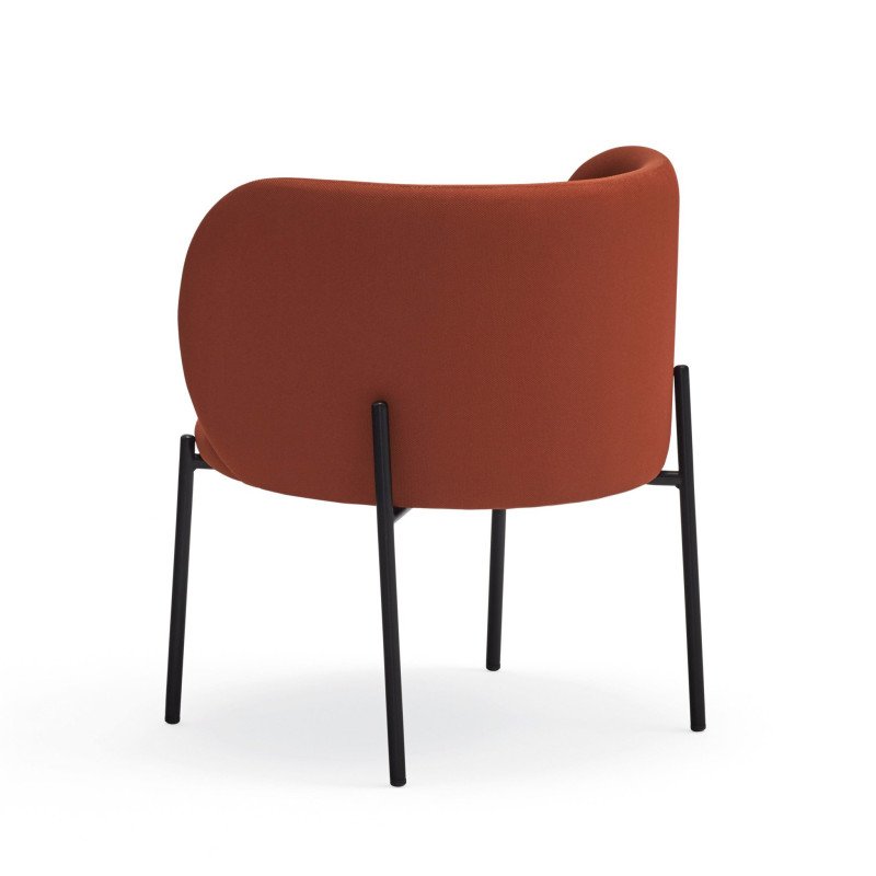 Chaise en tissu et métal avec dossier arrondi MOGI