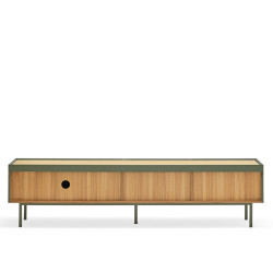 Meuble TV 3 portes 180 cm en bois et métal ARISTA