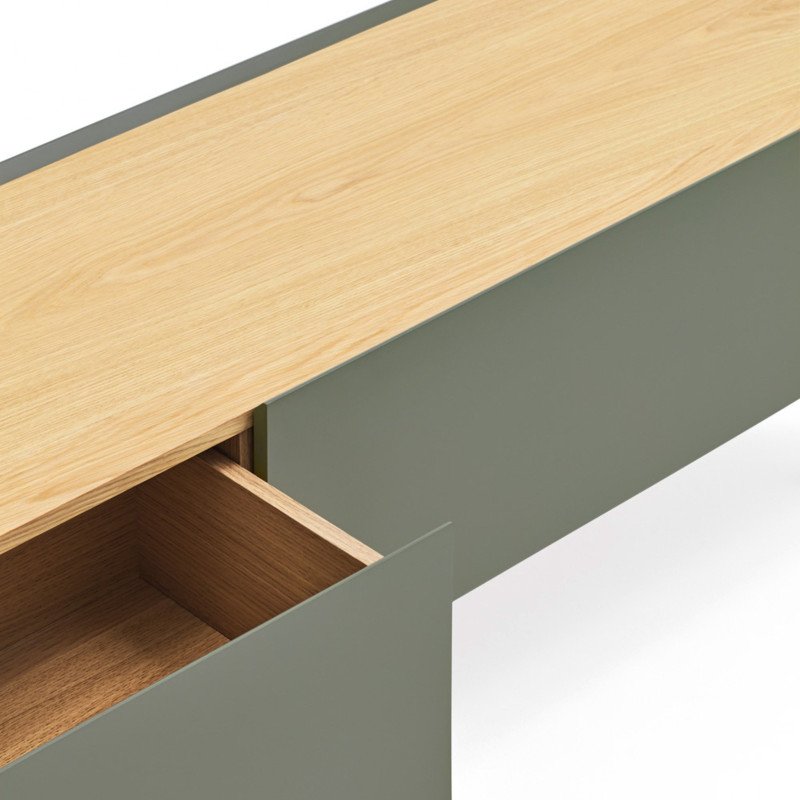 Meuble TV 3 portes 180 cm en bois et métal ARISTA