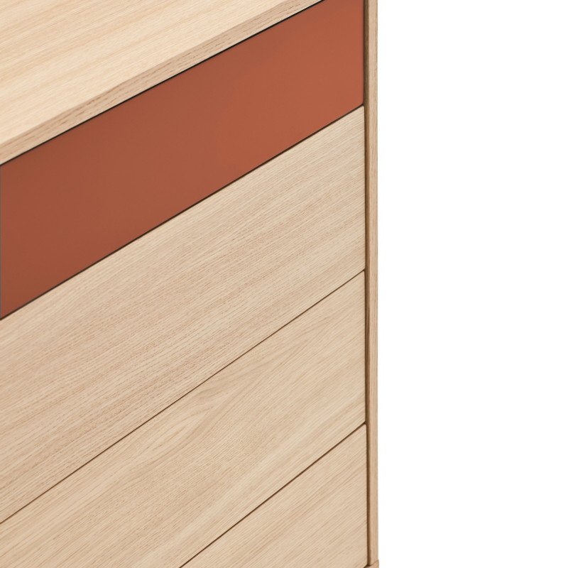 Commode tendance 4 tiroirs en bois et métal YOKO