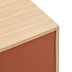 Buffet bas tendance 2 portes 3 tiroirs en bois YOKO