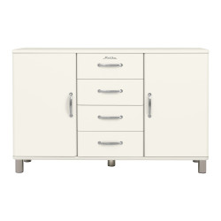 Buffet bas style rétro 2 placards 4 tiroirs MALIBU