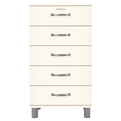 Commode 5 tiroirs style rétro MALIBU