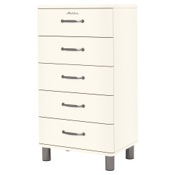 Commode 5 tiroirs style rétro MALIBU