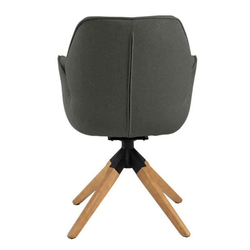 Chaise salle à manger avec accoudoirs en tissu AURORE