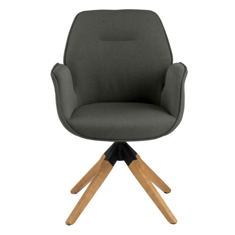 Chaise salle à manger avec accoudoirs en tissu AURORE