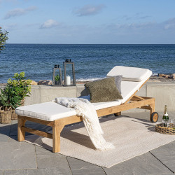 Transat en bois teck 200cm SUN