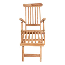 Chaise longue en teck ajustable 4 positions ARI