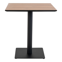 Table à manger carrée en bois et métal 70cm POJALI
