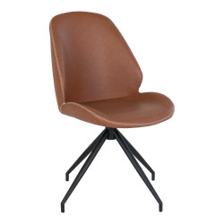 Chaise pivotante en simili cuir JOELLE