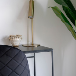 Chaise de bureau en velours noir effet matelassé GENEVIEVE