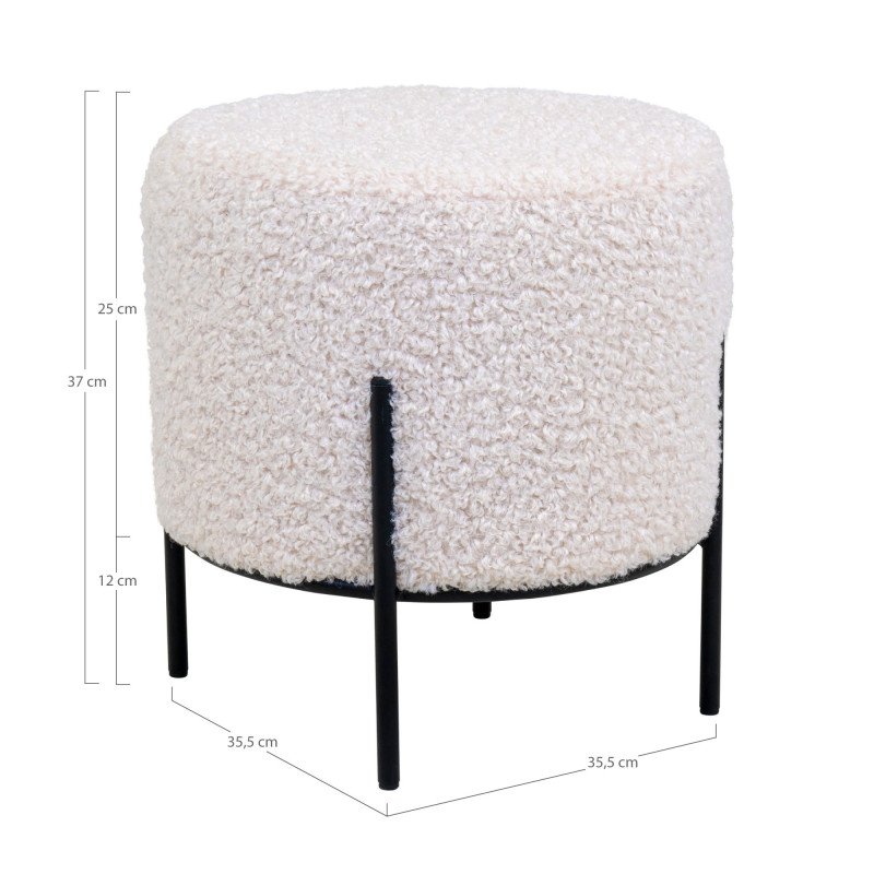 Pouf tendance en fausse fourrure FLUFFY