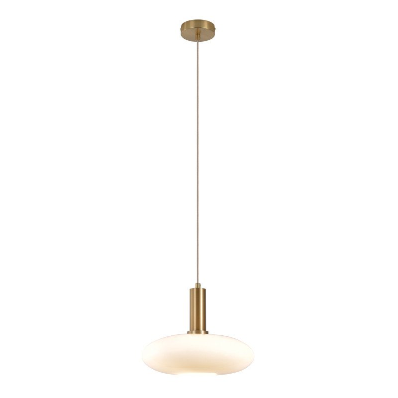 Suspension moderne en verre et laiton LUNNY