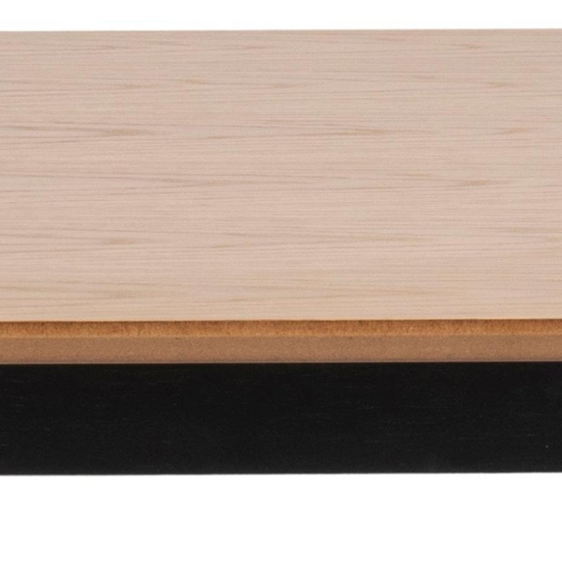 Table à manger 120cm en bois naturel et noir ROXY