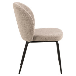 Lot de 2 chaises modernes en tissu bouclé KOURTNEY