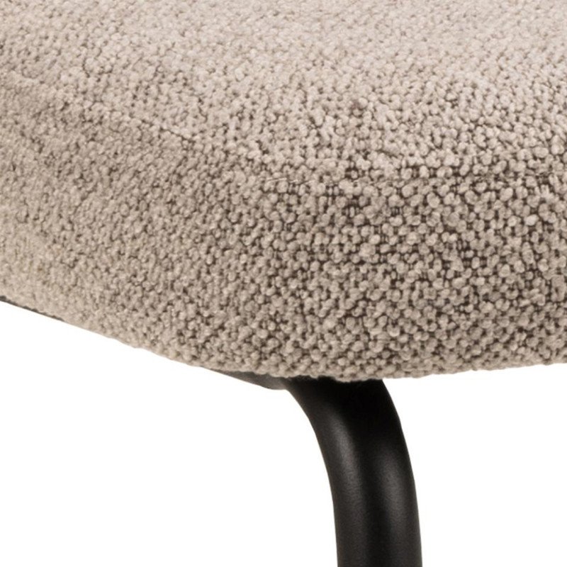 Lot de 2 chaises modernes en tissu bouclé KOURTNEY