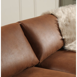 Canapé 2 places en tissu beige LIPOUR