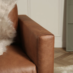 Canapé 2 places en tissu beige LIPOUR