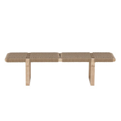 Banc en corde et métal naturel STANLEY