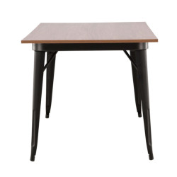Table à manger rectangulaire en bois et métal TIEMPA