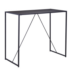 Table haute en métal et bois noir BRIPA